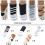 CLDURHGE 20 Pièces Chaussettes Chaise, Chaussettes Chaise en Forme Chat Mignon, Antidérapants Pieds de Meubles Chaussettes, pour