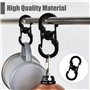 8 Pièces de Petit Mousqueton en Forme S - Double Clip Mini Porte Clé - Type S Clips pour Les Activités de Plein Air (Negro)