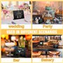 Zeawavsl 25PCS Mini Tableau Noir,Facile à nettoyer pour les panneaux à message, les marque-places, les décorations de fête, les 