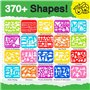 Mimtom Kit de Pochoirs à Dessiner pour Enfants | Pochoirs Plastiques avec Plus de 370 Formes pour des Heures d’Amusement de Créa