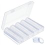 MengH-SHOP Capsules de Monnaie 30mm Capsules de Pièces en Plastique Rondes Capsules à Monnaie avec Boîte d'Organisateur de Stock