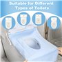 30 Pièces Toilette WC, Housse de Siège de Toilette en Papier Biodégradable, Protection Cuvette Toilette, Imperméable Protège Cuv