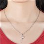 Unendlich U 925 Argent Raquette de Tennis Rose 5.5mm Perle Pendentif Femme Collier avec la Chaîne