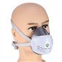 Masque de soudure protection respiratoire anti-poussière soudeur filtre menuiserie pulvérisation Demi masque Gris