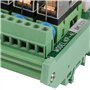Module Relais 4 Canaux pour Montage sur Rail DIN, Module d'Interface de Relais de Puissance avec Indicateur LED 16A DC 12V