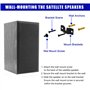 mimzemamz Support Barre de Son, Universal Support Enceinte Murale pour Enceintes Jusqu'à 7 kg, Fort Support Enceinte avec Vis de