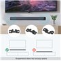 mimzemamz Support Barre de Son, Universal Support Enceinte Murale pour Enceintes Jusqu'à 7 kg, Fort Support Enceinte avec Vis de