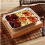 20 Pièces Barquettes Jetables Aluminium 1900 Ml Boite Aluminium avec Couvercle Plat Aluminium Jetable Grand Format pour la Cuiss