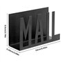 KAYLRE Porte-Courrier Trieuse de Lettres en Métal Noir Organisateur de Découpe de Courrier Support de Document de Lettre de Cour