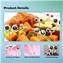 100 Pièces Assorties Dessin Animé Yeux Fourchette à Fruits Enfants Nourriture Gâteau Pics Cure-Dents Réutilisable Décoration Fou