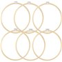 TOKERD 6 pièces 20cm Cercle à Broder Bambou Anneau de Broderie Bois Réglable Cerceaux de Broderie Rond Cross Stitch Hoop Set Cer