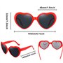 Lunettes De Diffraction Effet Coeur 4 Pièces 3d Lunettes Coeur Heart Sunglasses with Heart Effects Lunettes De Diffraction Lumiè