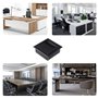 Passe Câbles Encastrable Bureau 2 Pièces en Alliage d'aluminium 80 mm * 80 mm avec Joint Brosse pour Bureaux Rangement et Organi