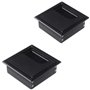 Passe Câbles Encastrable Bureau 2 Pièces en Alliage d'aluminium 80 mm * 80 mm avec Joint Brosse pour Bureaux Rangement et Organi