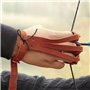 MiOYOOW Gants de Tir à l'arc, 3 Doigts en Cuir Réglable Accessoires Protection de Tir Chasse pour Arc Classique Arc Traditionnel