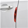 4PCS Protection Bord Porte, Protection Bord d'Automobile Rétroviseur Réfléchissant Bandes Décoratives Côté Voiture pour la Plupa