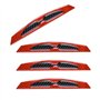 4PCS Protection Bord Porte, Protection Bord d'Automobile Rétroviseur Réfléchissant Bandes Décoratives Côté Voiture pour la Plupa