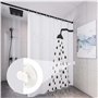 Clips de Rideau de Douche,4 pièces Clips d'arrêt de Rideau,Shower Splash Clips for Curtain,Windproof Stop Protect Clamp,pour Ten