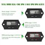 Yooreal Entretien numérique Compteur Horaire Tachymètre Pour 2 ou 4 Temps Petit Moteur À Essence Pelouse Tracteur Générateur Tro