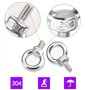 VIVIIHOO Boulon à Oeil en Acier Inoxydable M6 10 pièces Anneau de Boulon à Oeil Rond sécurisé Boulon à Oeil Boulon à Oeil pour a