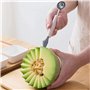 BOBOZHONG Couteau à découper 2 Pcs Outil de Sculpture de Fruits cuillère à Melon avec éplucheur de Fruits,Couteau de Sculpture d