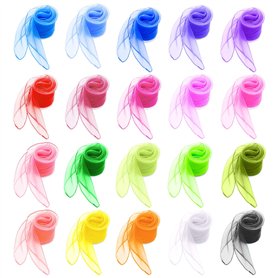 Comius 20 Pièces Multicolores Écharpes à Jongler Foulards de Rythme dans