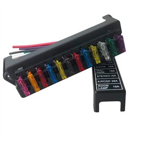 QitinDasen Premium 12 Voies Boîte à Fusibles avec Câbles