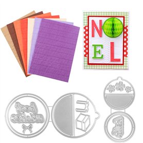 OTCRAFT Lot de 9 blocs de papier nid d'abeille et matrices de découpe rondes avec aimants blancs pour loisirs créatifs 3D et car