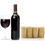 RUOJLING Bouchons en Liège Naturels pour Bouteilles de Vin et Bière - 10 Pièces, 38mm x Ø21mm - Idéal pour Le Vin Rouge et Le Br