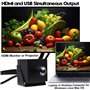 ELP Caméra HDMI 4K USB 3.0 HDMI Sortie simultanée PC 60fps Vidéoconférence 2X Caméra Zoom numérique Objectif 120 degrés sans Dis