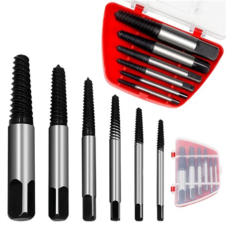 weiclianhp Ensemble de 6 Extracteurs de Vis – Outil Professionnel en Acier Trempé pour Tuyaux et Boulons