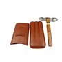 kajkey Boîte à cigares en Cuir de haute qualité, Étui à Cigare, Étui à Cigare Portable en Cuir avec Doublure en Bois de cèdre 3 