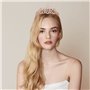 Vofler Rose Gold Tiara for Bride - Crystal Rhinestone Headband for Princess Bridal Women Queen Ladies Flower Girl