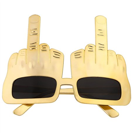 HZAOPZE 1 pcs Lunettes De Doigt du Milieu Lunettes Drôles Créatives Lunettes De Soleil De Fête De Nouveauté Doigt du Milieu F-u-