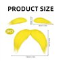 Lot de 2 moustaches jaunes et sourcils - Kit d'enfilage - Moustache artificielle à coller - Costume Lorax - Moustache - Fausse b