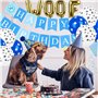 Boxgear Accessoire de fête d'anniversaire pour Chien, Chapeau de Bandana, kit de bannière, Ballons en Woof, bannière Happy Birth