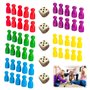 Zephyra 50 Pions en Bois pour Jeux de Société – Figurines Colorées avec 5 Dés en Bois – Accessoires de Jeux