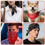 HOMIKLSA Foulard carré,Bandanas pour Hommes et Femmes, Pack de 3 Foulards Paisley, Bandanas Style Cowboy pour Mode et Accessoire