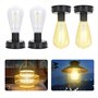 WRQIOO Lot de 4 ampoules solaires d'extérieur de 7 cm - Pièces de rechange pour lampes solaires de jardin - Avec ampoule LED cla