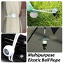 Tendeur Elastique,Tendeur Bache,50 Pièces Blanc Tendeurs en Caoutchouc avec Boule en Plastique,Corde Elastique pour Bache,Tentes