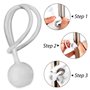 Tendeur Elastique,Tendeur Bache,50 Pièces Blanc Tendeurs en Caoutchouc avec Boule en Plastique,Corde Elastique pour Bache,Tentes
