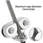 DONGKER Taquet a Came,Taquet Coinceur Corde,Pince de Corde de Bateau a Roulement a Billes a Entrée Rapide en Acier Inoxydable 31