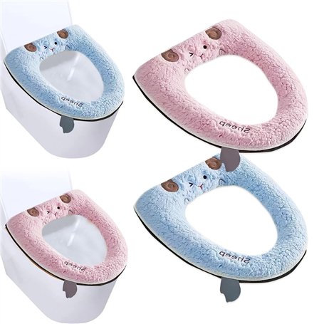 TICKLELY 2 Pièces Housse de Siège de Toilette Souple– Housse de Siège de Toilette Adulte