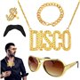 WYRGQIQN Kit complet de déguisement disco pour femme et homme - Ensemble d'accessoires disco des années 70 incluant lunettes