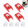 Lot de 4 aiguilles de rechange pour tourne-disque - Aiguilles universelles en ABS et aluminium de qualité supérieure - Compatibl