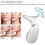 Queath Appareil Anti Rides Visage,Appareil de Beauté,3 Modes cou Appareil de Raffermissement du Visage,Appareil EMS 45°C Lifting
