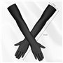 Celiodd Lot de 2 paires de gants longs noirs pour femme - Gants longs noirs - Gants longs noirs en dentelle - Gants sans doigts 