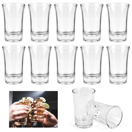 SLTAXAR 12 PCS Verres à Shot Réutilisables 40ml - Transparent Petits Verres à Liqueur - Tasse Dessert Gobelets Lave-Vaisselle Di