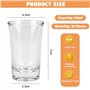 SLTAXAR 12 PCS Verres à Shot Réutilisables 40ml - Transparent Petits Verres à Liqueur - Tasse Dessert Gobelets Lave-Vaisselle Di