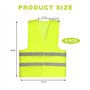 Bangbobi set de 5 gilets de sécurité XXL jaune fluo pour voitures avec bandes réfléchissantes - Gilet de sécurité réfléchissant 